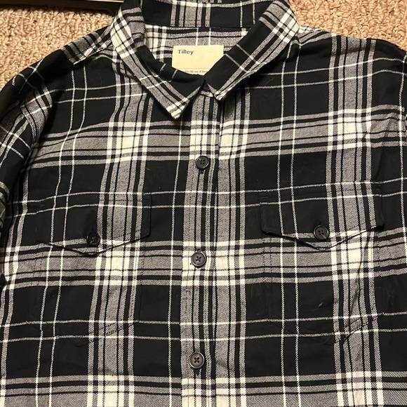 Black and white plaid. Very soft. Brand new never worn. - Picture 2 of 2